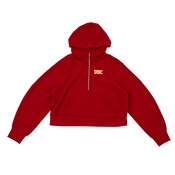 USC Trojans Women's lululemon Cardinal Scuba Oversized 1/2 Zip Hoodie